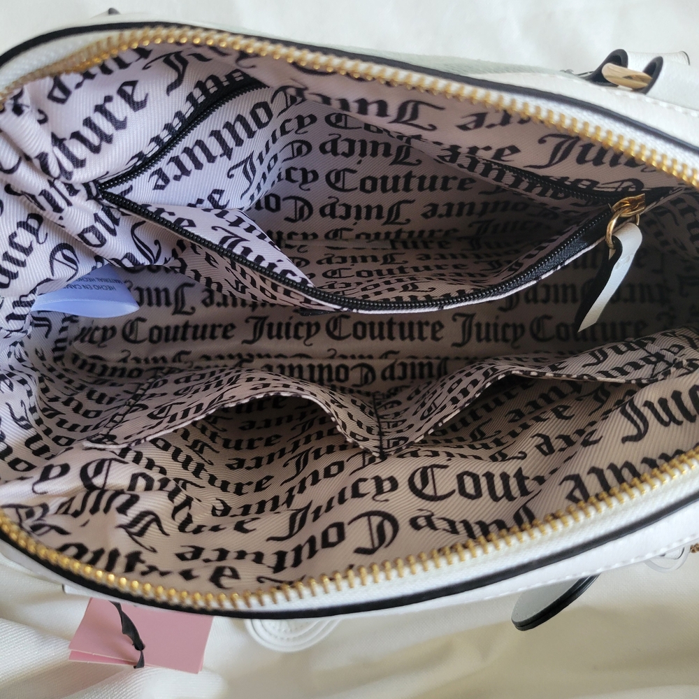Juicy Couture Denim And White Heritage Satchel/Crossbody Bag - Picture 12 of 13